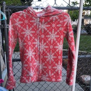Snowflake zip up hoodie